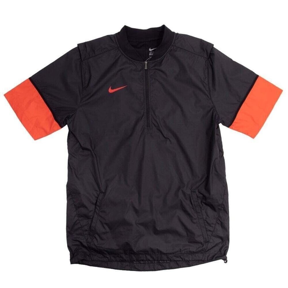 Nike Hot Baseball Mock Neck Short Sleeve Mens Quarter Zip Shirt Med 746951-031